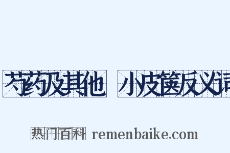 芍药及其他·小皮箧反义词是什么意思的图片